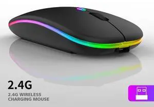 2.4GHz Bluetooth Wireless Optical Mouse USB Rechargeable RGB Mice for PC Laptop 2.4GHz Bluetooth Wireless Optical Mouse USB Rechargeable RGB Mice for PC Laptop