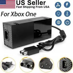 For Microsoft Xbox One Console AC Adapter Brick Charger Power Supply Cord Black