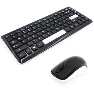 Wireless Keyboard and Mouse Kits, Silm and Light Noise, 2.4Ghz Black