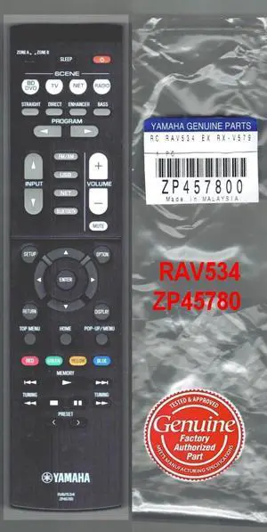 New Yamaha AV Receiver Remote Control RAV534 HTR-4068 RX-V481 RX-V581 RX-V579