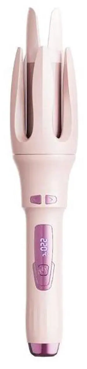 SOEWIOU Auto Curling Iron 274g, One-Press Automatic CurlingWand with LCD Display, 9 Temps 250-450°F, Ceramic Barrel 1.1 inch, 30s Fast Heat, Dual Voltage, Portable Salon Curler for Long/Short Hair,