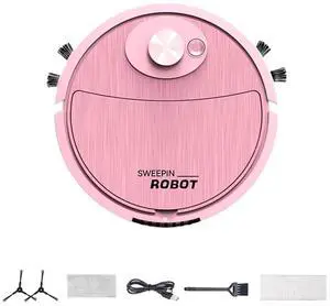 SOEWIOU Clearance & Promo, Intelligent Sweeping Robot | Three-in-One Cleaning Machine | Lazy Vacuum Cleaner | Home Appliance, Clearance & Promo | Plastic, Pink,