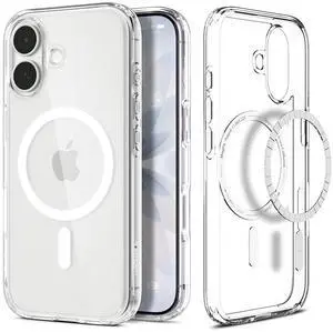 SOEWIOU  for iPhone 17 Case, Ultra Hybrid MagFit [TPU Covered Camera Control] [Anti-Yellowing] [Compatible with Magsafe] - Clear
