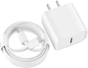 SOEWIOU iPad Charger Fast Charging USB C Wall Chargers Block Plug Type C 6FT USB C to C Charging Cable Cord for iPad Pro 13/12.9/11 inch,iPad Air 6/5/4/M3/M2/A16,iPad Mini 6/7th,iPad 10/11th