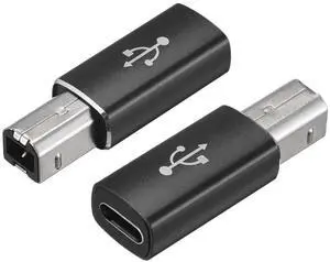 USB C Female to Convert Adapter, Type-C to USB B Adapter Black for Printers, Laptop, Tablet, Piano, Synthesizers USB C Female to Convert Adapter, Type-C to USB B Adapter Black for Printers, Laptop, Tablet, Piano, Synthesizers