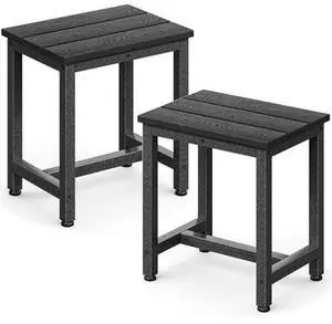 ODK Outdoor Side Tables Set of 2, Adirondack Patio End Table with Weather-Resistant Waterproof Top for Hot Tub Garden, Balcony, Poolside, 2PCS, Black ODK Outdoor Side Tables Set of 2, Adirondack Patio End Table with Weather-Resistant Waterproof Top for Hot Tub Garden, Balcony, Poolside, 2PCS, Black