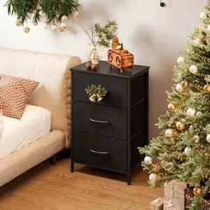 AODK Dresser for Bedroom Nightstand Small Dressers Chest of Drawers End Table for Living Room, Closet Dresser with 3 Storage Drawers Organizer Clothes, Black AODK Dresser for Bedroom Nightstand Small Dressers Chest of Drawers End Table for Living Room, Closet Dresser with 3 Storage Drawers Organizer Clothes, Black