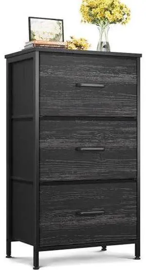 AODK Dresser for Bedroom Nightstand Small Dressers Chest of Drawers End Table for Living Room, Closet Dresser with 3 Storage Drawers Organizer Clothes, Charcoal Black AODK Dresser for Bedroom Nightstand Small Dressers Chest of Drawers End Table for Living Room, Closet Dresser with 3 Storage Drawers Organizer Clothes, Charcoal Black
