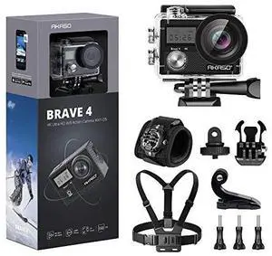AKASO Brave 4 Action Camera with 64GB SD Card Bundle with Wrist Strap and Chest Strap Action Camera Kit AKASO Brave 4 Action Camera with 64GB SD Card Bundle with Wrist Strap and Chest Strap Action Camera Kit