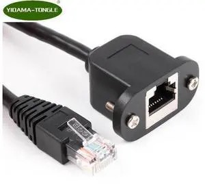 50cm 8Pin RJ45 Cable Male to Female Screw Panel Mount Ethernet LAN Network 8 Pin Extension Cable 50cm 8Pin RJ45 Cable Male to Female Screw Panel Mount Ethernet LAN Network 8 Pin Extension Cable