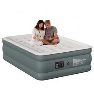 Full Air Mattress with Built-in Pump, 18 Inch Raised Inflatable Air Mattress, 600 lbs Max Honeycomb Comfortable Air Bed with Storage Bag, for Camping, Home and Guest Use Full Air Mattress with Built-in Pump, 18 Inch Raised Inflatable Air Mattress, 600 lbs Max Honeycomb Comfortable Air Bed with Storage Bag, for Camping, Home and Guest Use