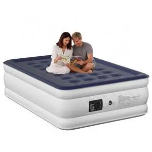 Full Air Mattress with Built-in Pump, 18 Inch Raised Inflatable Air Mattress, 600 lbs Max Honeycomb Comfortable Air Bed with Storage Bag, for Camping, Home and Guest Use Full Air Mattress with Built-in Pump, 18 Inch Raised Inflatable Air Mattress, 600 lbs Max Honeycomb Comfortable Air Bed with Storage Bag, for Camping, Home and Guest Use