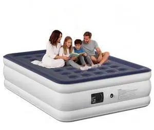 Queen Air Mattress with Built-in Pump, 18 Inch Raised Inflatable Air Mattress, 800 lbs Max Honeycomb Comfortable Air Bed with Storage Bag, for Camping, Home and Guest Use Queen Air Mattress with Built-in Pump, 18 Inch Raised Inflatable Air Mattress, 800 lbs Max Honeycomb Comfortable Air Bed with Storage Bag, for Camping, Home and Guest Use