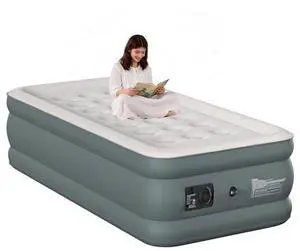 Twin Air Mattress with Built-in Pump, 18 Inch Raised Inflatable Air Mattress, 500 lbs Max Honeycomb Comfortable Air Bed with Storage Bag, for Camping, Home and Guest Use Twin Air Mattress with Built-in Pump, 18 Inch Raised Inflatable Air Mattress, 500 lbs Max Honeycomb Comfortable Air Bed with Storage Bag, for Camping, Home and Guest Use