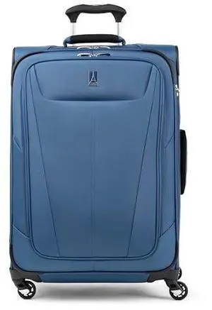 Travelpro Maxlite 5 Softside Expandable Luggage with 4 Spinner Wheels, Lightweight Suitcase, Men and Women, Ensign Blue, Checked-Medium 25-Inch Travelpro Maxlite 5 Softside Expandable Luggage with 4 Spinner Wheels, Lightweight Suitcase, Men and Women, Ensign Blue, Checked-Medium 25-Inch