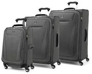 Travelpro Maxlite 5 Softside Expandable Luggage with 4 Spinner Wheels, Lightweight Suitcase, Men and Women, Shadow Grey, 3-Piece Set (21/25/29) Travelpro Maxlite 5 Softside Expandable Luggage with 4 Spinner Wheels, Lightweight Suitcase, Men and Women, Shadow Grey, 3-Piece Set (21/25/29)