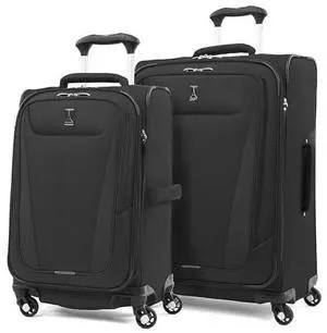 Travelpro Maxlite 5 Softside Expandable Luggage with 4 Spinner Wheels, Lightweight Suitcase, Men and Women, Black, 2-Piece Set (21/25) Travelpro Maxlite 5 Softside Expandable Luggage with 4 Spinner Wheels, Lightweight Suitcase, Men and Women, Black, 2-Piece Set (21/25)