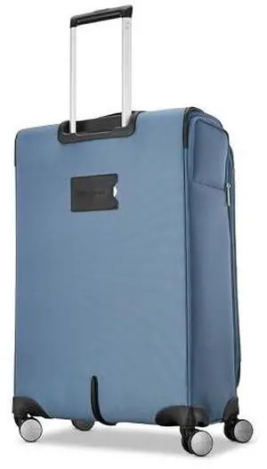 Samsonite Soft-Sided 25-Inch Lightweight Medium Checked Expandable Element Suitcase: Durable, 360° Spinner Wheels, Adjustable Telescopic Handle, 2 Front & 1 Side Pocket- Captains Blue Samsonite Soft-Sided 25-Inch Lightweight Medium Checked Expandable Element Suitcase: Durable, 360° Spinner Wheels, Adjustable Telescopic Handle, 2 Front & 1 Side Pocket- Captains Blue