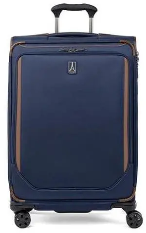 Travelpro Crew Classic Lightweight Softside Expandable Checked Luggage, 8 Wheel Spinner Suitcase, TSA Lock, Men and Women, Checked Medium 25-Inch, Patriot Blue Travelpro Crew Classic Lightweight Softside Expandable Checked Luggage, 8 Wheel Spinner Suitcase, TSA Lock, Men and Women, Checked Medium 25-Inch, Patriot Blue