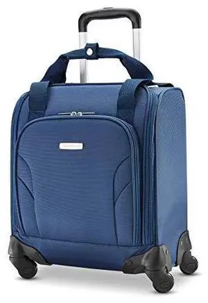 Samsonite Underseat Carry-On Spinner With USB Port, Ocean, One Size Samsonite Underseat Carry-On Spinner With USB Port, Ocean, One Size