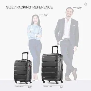 Samsonite Omni PC Hardside Expandable Luggage with Spinner Wheels, Black, 2-Piece Set (20/24) Samsonite Omni PC Hardside Expandable Luggage with Spinner Wheels, Black, 2-Piece Set (20/24)