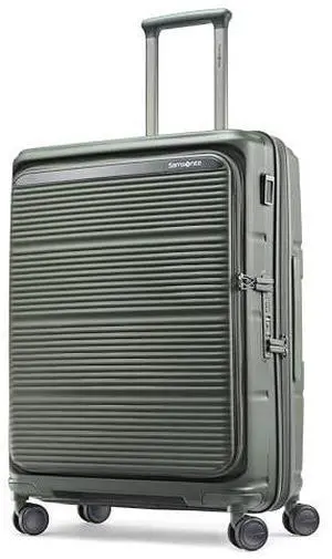 Samsonite Paralux Medium Checked Luggage - Innovative Design - Quick Access Front Pocket - Dual Suspension Wheel Technology - TSA Lock - Expandable - Includes Removable Packing Cubes - Olive Samsonite Paralux Medium Checked Luggage - Innovative Design - Quick Access Front Pocket - Dual Suspension Wheel Technology - TSA Lock - Expandable - Includes Removable Packing Cubes - Olive