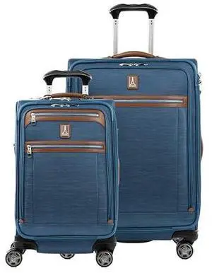Travelpro Platinum Elite Softside Expandable Luggage, 8 Wheel Spinner Suitcase, TSA Lock, Men and Women, Coastal Blue, 2-Piece Set (21/25) Travelpro Platinum Elite Softside Expandable Luggage, 8 Wheel Spinner Suitcase, TSA Lock, Men and Women, Coastal Blue, 2-Piece Set (21/25)