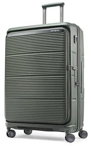 Samsonite Paralux Large Checked Luggage - Innovative Design - Quick Access Front Pocket - Dual Suspension Wheel Technology - TSA Lock - Expandable - Includes Removable Packing Cubes - Olive Samsonite Paralux Large Checked Luggage - Innovative Design - Quick Access Front Pocket - Dual Suspension Wheel Technology - TSA Lock - Expandable - Includes Removable Packing Cubes - Olive