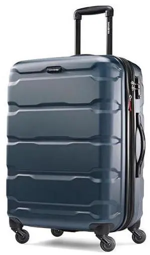 Samsonite Omni PC Hardside Expandable Luggage with Spinner Wheels, Teal, Checked-Medium 24-Inch Samsonite Omni PC Hardside Expandable Luggage with Spinner Wheels, Teal, Checked-Medium 24-Inch