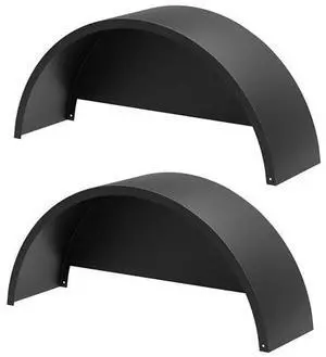 2 Pack Heavy-Duty Steel Diamond Plate Single Axle Trailer Fenders with Backs, Fits 14To16 Wheels for Car Hauler, Cargo Trailers 32"X9"X15" Easy Install 2 Pack Heavy-Duty Steel Diamond Plate Single Axle Trailer Fenders with Backs, Fits 14To16 Wheels for Car Hauler, Cargo Trailers 32"X9"X15" Easy Install