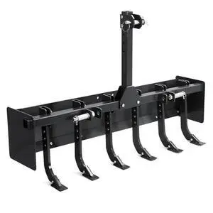 55" Box Blade for Tractor 3 Point Hitch, CAT-0 & CAT-1 Fit, Heavy Duty Land Leveling & Grading Box Scraper Attachment Durable Farm Equipment, Black 55" Box Blade for Tractor 3 Point Hitch, CAT-0 & CAT-1 Fit, Heavy Duty Land Leveling & Grading Box Scraper Attachment Durable Farm Equipment, Black