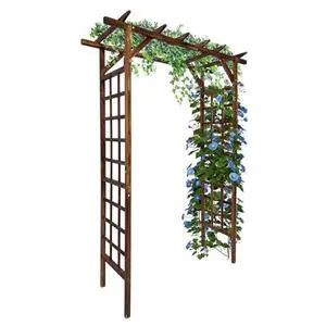 85in Wooden Garden Arbor Trellis Sturdy Fir Wood Flat-Top Pergola for Climbing Plants Stylish Outdoor Archway for Weddings & Parties Carbonized Finish, Flat Top 85in Wooden Garden Arbor Trellis Sturdy Fir Wood Flat-Top Pergola for Climbing Plants Stylish Outdoor Archway for Weddings & Parties Carbonized Finish, Flat Top