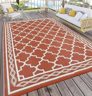 9' x 12' Outdoor Rug, Waterproof Reversible Plastic Straw Mat - Large Patio Carpet, Durable, Fade Resistant, Easy Clean - for RV, Deck, Porch, Balcony, Camping, Beach, Picnic, Backyard 9' x 12' Outdoor Rug, Waterproof Reversible Plastic Straw Mat - Large Patio Carpet, Durable, Fade Resistant, Easy Clean - for RV, Deck, Porch, Balcony, Camping, Beach, Picnic, Backyard