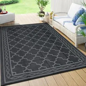 10' x 14' Outdoor Rug, Waterproof Reversible Plastic Straw Mat - Large Patio Carpet, Durable, Fade Resistant, Easy Clean - for RV, Deck, Porch, Balcony, Camping, Beach, Picnic, Backyard 10' x 14' Outdoor Rug, Waterproof Reversible Plastic Straw Mat - Large Patio Carpet, Durable, Fade Resistant, Easy Clean - for RV, Deck, Porch, Balcony, Camping, Beach, Picnic, Backyard