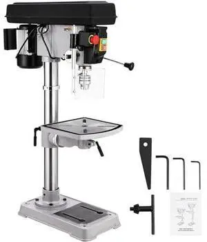 15" Benchtop Drill Press Adjustable Speed 2883084 RPM, 7.5A Pure Copper Motor, Swing-Away Safety Guard, 045° Tilting Table, Precision Drilling for Wood & Metal (USA, DP10) 15" Benchtop Drill Press Adjustable Speed 2883084 RPM, 7.5A Pure Copper Motor, Swing-Away Safety Guard, 045° Tilting Table, Precision Drilling for Wood & Metal (USA, DP10)