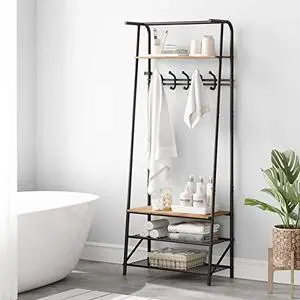 TrailBlaze Coat Rack, Hall Tree Shoe Rack with 5 Hooks for Entryway, Coat Tree with Storage Shelf, Entryway Furniture, Multifunctional Hallway Organizer TrailBlaze Coat Rack, Hall Tree Shoe Rack with 5 Hooks for Entryway, Coat Tree with Storage Shelf, Entryway Furniture, Multifunctional Hallway Organizer