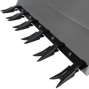 Heavy Duty Bucket Tooth Bar for Sub-Compact Tractor 46 Inches, 6 Steel Teeth, No Drill, Fits 1/2" Edge, Global Loader, Durable Black Heavy Duty Bucket Tooth Bar for Sub-Compact Tractor 46 Inches, 6 Steel Teeth, No Drill, Fits 1/2" Edge, Global Loader, Durable Black