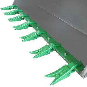 Heavy Duty Tractor Bucket Tooth Bar 61 Inches, 7 Replaceable Teeth, Bolt-On, No Drilling, Fits Up to 1/2" Cutting Edge, Durable Green Finish, Sub-Compact Loader Heavy Duty Tractor Bucket Tooth Bar 61 Inches, 7 Replaceable Teeth, Bolt-On, No Drilling, Fits Up to 1/2" Cutting Edge, Durable Green Finish, Sub-Compact Loader