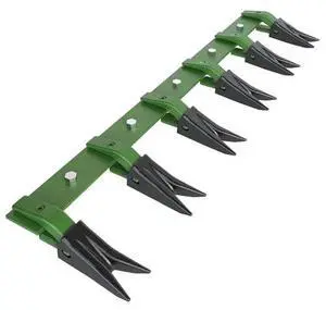 Heavy Duty Bucket Tooth Bar for Tractor Loader 49 Inches, 6 Teeth, Bolt-On, No Drill, Fits 1/2" Edge, Green/Black, Excavation & Protection Heavy Duty Bucket Tooth Bar for Tractor Loader 49 Inches, 6 Teeth, Bolt-On, No Drill, Fits 1/2" Edge, Green/Black, Excavation & Protection
