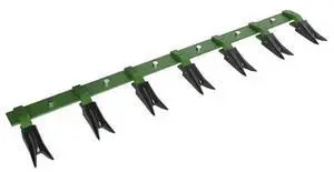 Heavy Duty Bucket Tooth Bar for Sub-Compact Tractor 61 Inches, 7 Teeth, Bolt-On, No Drill, 4560 lbs Capacity, Fits 1/2" Edge, Green/Black Finish Heavy Duty Bucket Tooth Bar for Sub-Compact Tractor 61 Inches, 7 Teeth, Bolt-On, No Drill, 4560 lbs Capacity, Fits 1/2" Edge, Green/Black Finish