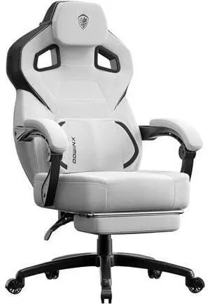 Dowinx Fabric Gaming Chair with Footrest, Big and Tall Gamer Chair with Lumbar Support, Wide Back Computer Chair for Heavy People, Grey Dowinx Fabric Gaming Chair with Footrest, Big and Tall Gamer Chair with Lumbar Support, Wide Back Computer Chair for Heavy People, Grey