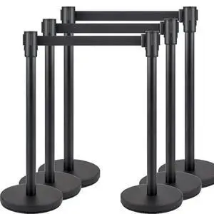 6 Packs Crowd Control Barriers Line Dividers, Stanchions with Retractable Belts 6.5Ft, Height 36 Inches Flexible 6.5-Foot Retractable Belt for Store Queues, Airport Lines 6 Packs Crowd Control Barriers Line Dividers, Stanchions with Retractable Belts 6.5Ft, Height 36 Inches Flexible 6.5-Foot Retractable Belt for Store Queues, Airport Lines