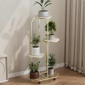 Iron Art Indoor Home Floor Standing Mobile Multi-Layer Plant Stand, Living Room Luxury Decorative Flower Rack, Simple Iron Storage Shelf, Plant Holder, Tiered Plant Stand Iron Art Indoor Home Floor Standing Mobile Multi-Layer Plant Stand, Living Room Luxury Decorative Flower Rack, Simple Iron Storage Shelf, Plant Holder, Tiered Plant Stand