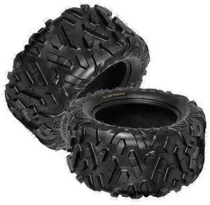 Rugged 6-Ply Tubeless ATV/UTV Tires Set Heavy Duty, All-Terrain, Off-Road for Trail, Mud, Sand, Dirt, Snow, Street Fits ATV, UTV, Quad, 4 Wheeler Size: AT26X11-14 Rugged 6-Ply Tubeless ATV/UTV Tires Set Heavy Duty, All-Terrain, Off-Road for Trail, Mud, Sand, Dirt, Snow, Street Fits ATV, UTV, Quad, 4 Wheeler Size: AT26X11-14