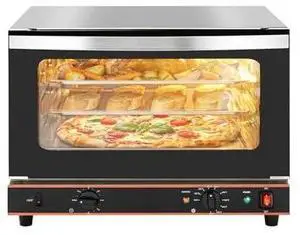Commercial 46L/42Qt Convection Countertop Oven 3-Tier Electric Toaster, 1800W, Front Glass Door, Air Fryer Function, Trays, Racks & Gloves, 120V, Temp 30°C-300°C Model CC0-150 Commercial 46L/42Qt Convection Countertop Oven 3-Tier Electric Toaster, 1800W, Front Glass Door, Air Fryer Function, Trays, Racks & Gloves, 120V, Temp 30°C-300°C Model CC0-150