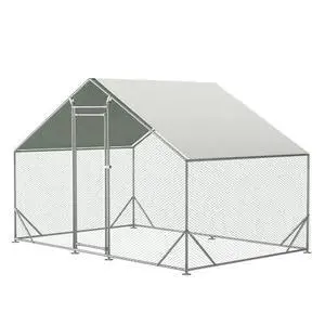 Large Metal Chicken Coop,Walk-in Poultry Cage Hen Run House,Rabbits Habitat Cage,Flat Roofed Cage with Waterproof and Anti-Ultraviolet Cover for Outdoor Large Metal Chicken Coop,Walk-in Poultry Cage Hen Run House,Rabbits Habitat Cage,Flat Roofed Cage with Waterproof and Anti-Ultraviolet Cover for Outdoor