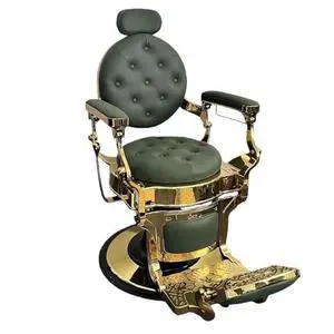 Heavy Duty Vintage Barber Chair Hydraulic Recline, Adjustable Height, 360° Swivel, Headrest & Footrest, 700lbs Support Professional Salon, Beauty, Tattoo Lounge Seating Electroplated Heavy Duty Vintage Barber Chair Hydraulic Recline, Adjustable Height, 360° Swivel, Headrest & Footrest, 700lbs Support Professional Salon, Beauty, Tattoo Lounge Seating Electroplated
