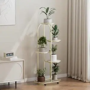 Iron Art Indoor Home Floor Standing, Mobile Multi-Layer Plant Stand, Living Room Luxury Decorative Flower Rack, Simple Iron Storage Shelf, Plant Holder, Tiered Plant Stand Iron Art Indoor Home Floor Standing, Mobile Multi-Layer Plant Stand, Living Room Luxury Decorative Flower Rack, Simple Iron Storage Shelf, Plant Holder, Tiered Plant Stand