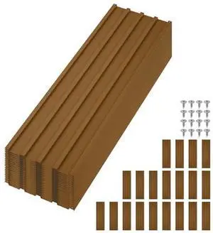 Corrugated Metal Roofing Panels - Heavy Duty, Waterproof, Galvanized Steel, Easy to Install - for Carports, Garages, outbuildings, Warehouses, Patio, Porch, Pergola - 20pcs, Brown, 6.1ft Corrugated Metal Roofing Panels - Heavy Duty, Waterproof, Galvanized Steel, Easy to Install - for Carports, Garages, outbuildings, Warehouses, Patio, Porch, Pergola - 20pcs, Brown, 6.1ft