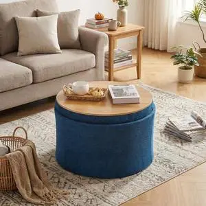 ONBRILL 25" Round Ottoman Coffee Table, Storage Ottoman with Lift-Off Lid, Multifunctional Foot Rest & Hidden Storage, Sturdy Steel Frame for Bedroom, Living Room, Corners, Apartment ONBRILL 25" Round Ottoman Coffee Table, Storage Ottoman with Lift-Off Lid, Multifunctional Foot Rest & Hidden Storage, Sturdy Steel Frame for Bedroom, Living Room, Corners, Apartment